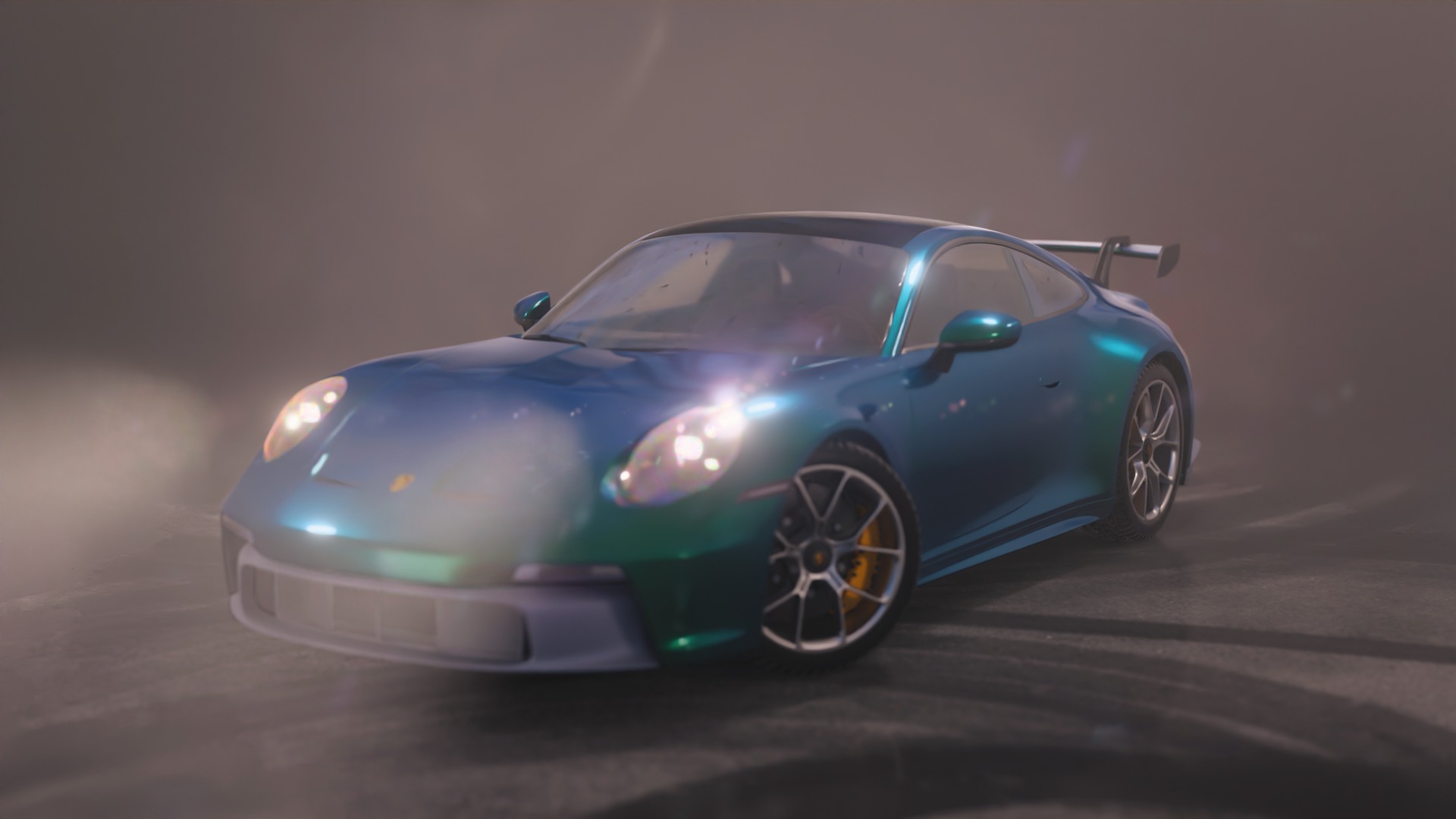 Porsche 911 GT3 2022 Rigged 3D model_3