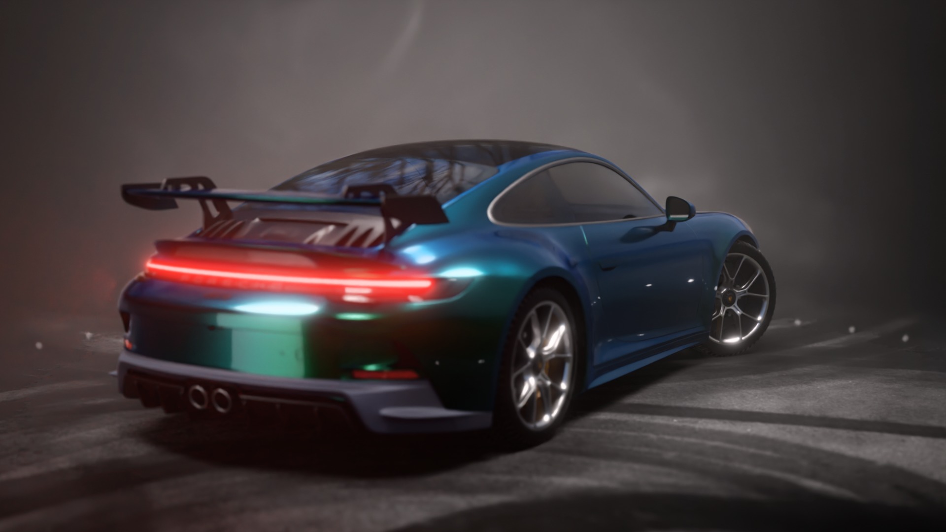 Porsche 911 GT3 2022 Rigged 3D model_4