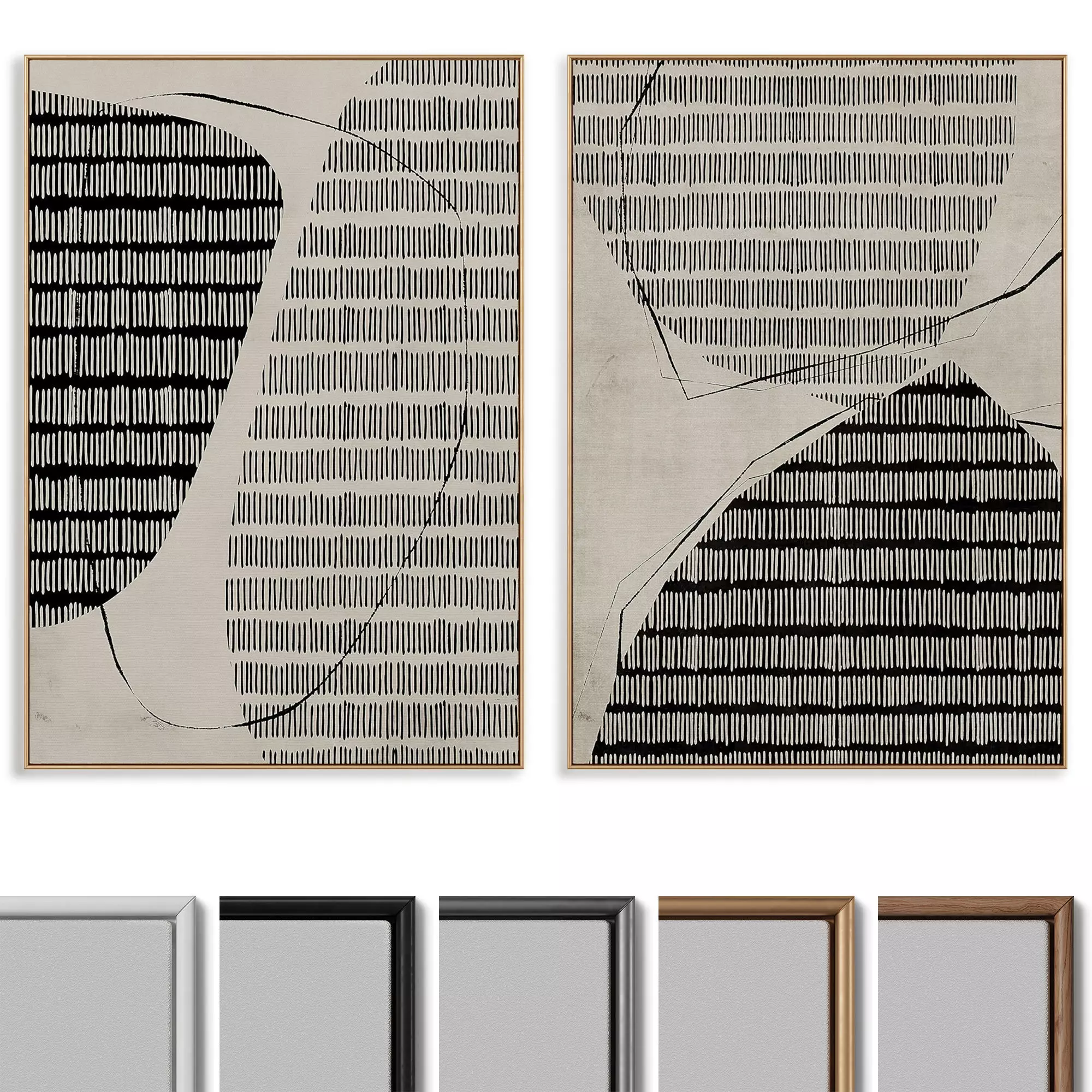 Abstract Painting Frame set 030 3D model_0