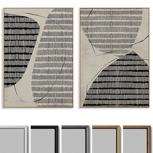 Abstract Painting Frame set 030 3D model