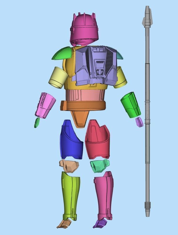 Moff Gideon Dark Trooper Armor One12 Scale Custom Files 3D print model_1