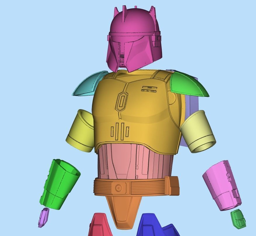 Moff Gideon Dark Trooper Armor One12 Scale Custom Files 3D print model_2