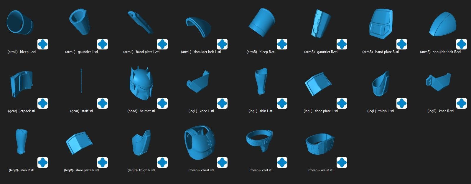 Moff Gideon Dark Trooper Armor One12 Scale Custom Files 3D print model_4