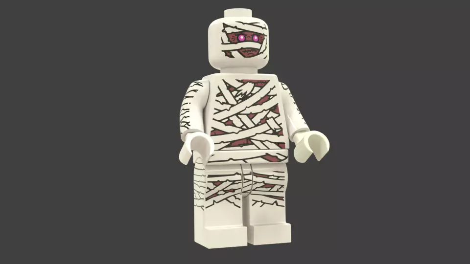 LEGO Mummy  Low-poly 3D model_0