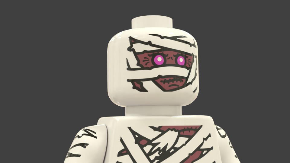 LEGO Mummy  Low-poly 3D model_3
