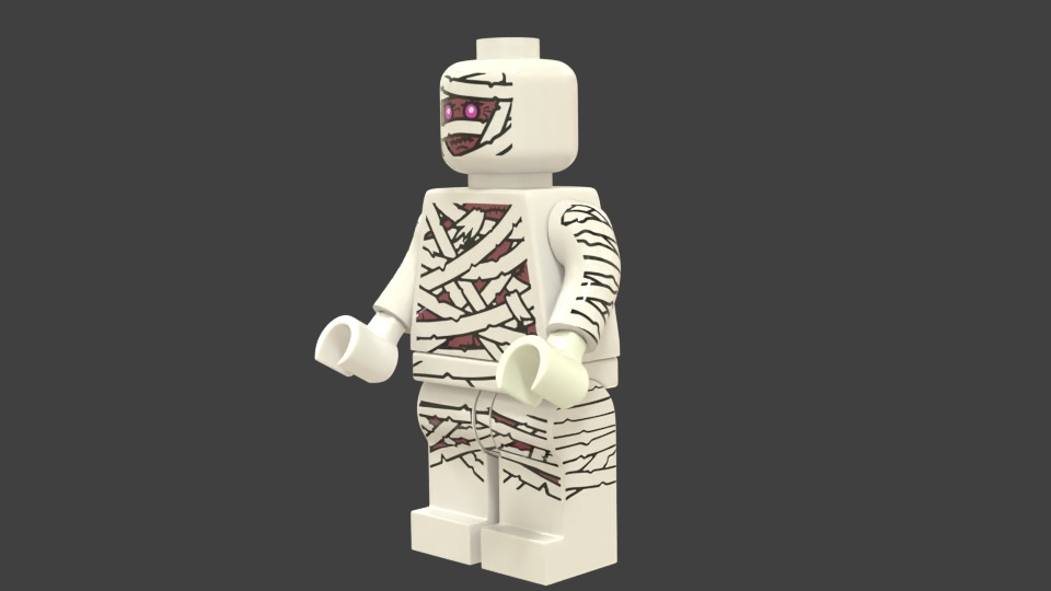 LEGO Mummy  Low-poly 3D model_1