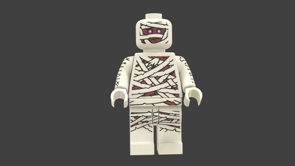 LEGO Mummy  Low-poly 3D model_5