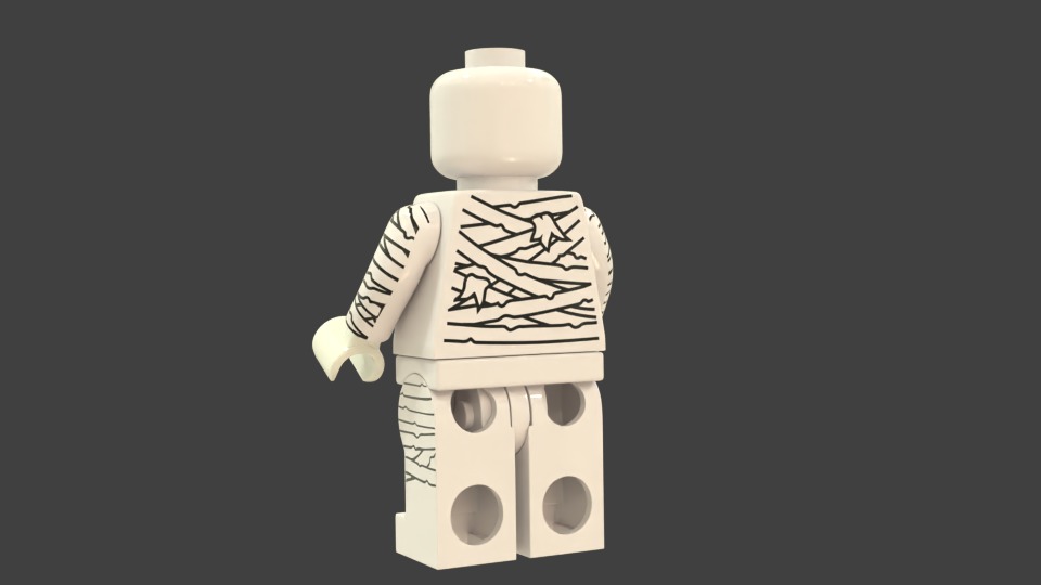 LEGO Mummy  Low-poly 3D model_2
