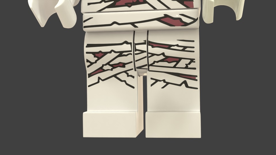 LEGO Mummy  Low-poly 3D model_4