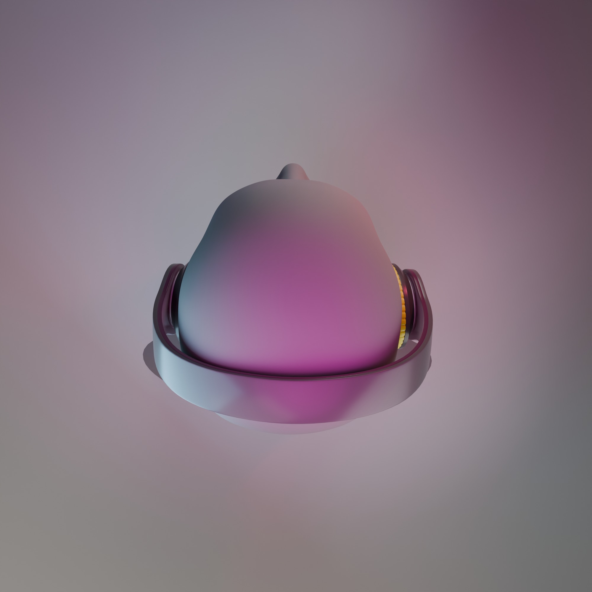 Stylish On-Ear Headphones with Vibrant Colors Low-poly 3D model_4