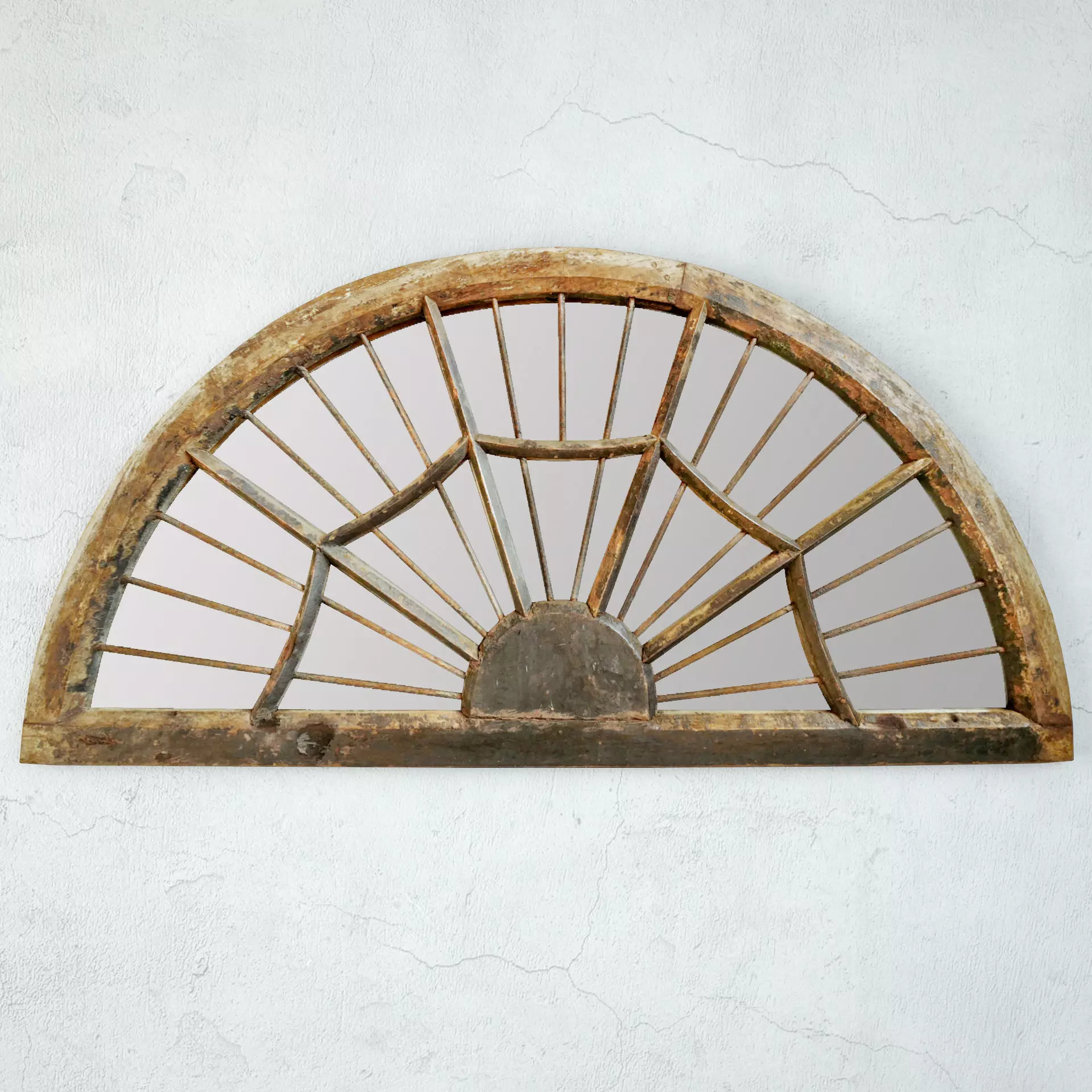 Antique Window Mirror 3D model_0