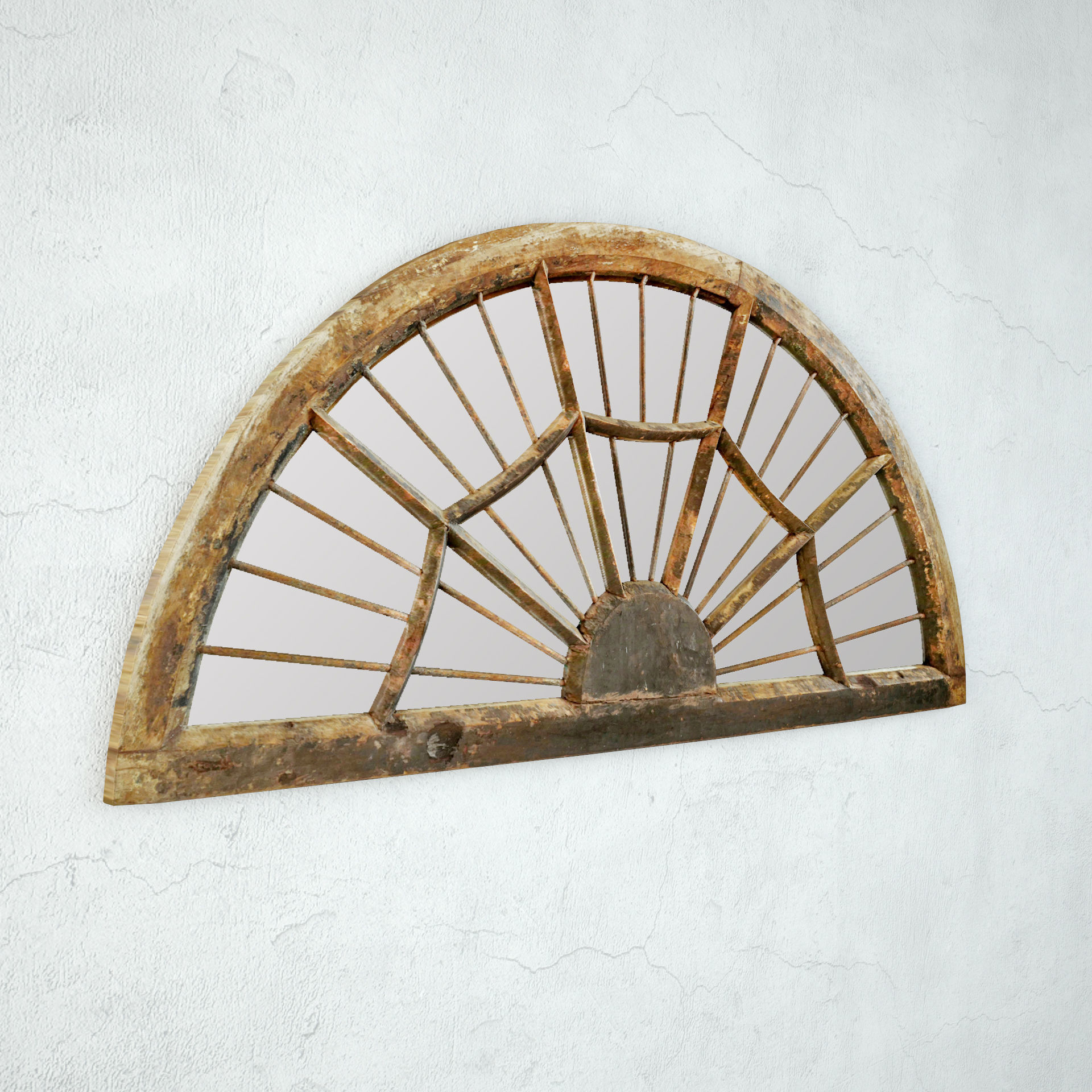 Antique Window Mirror 3D model_3