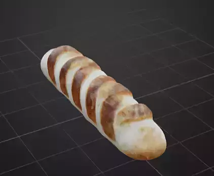 3D Twisted Bread Loaf