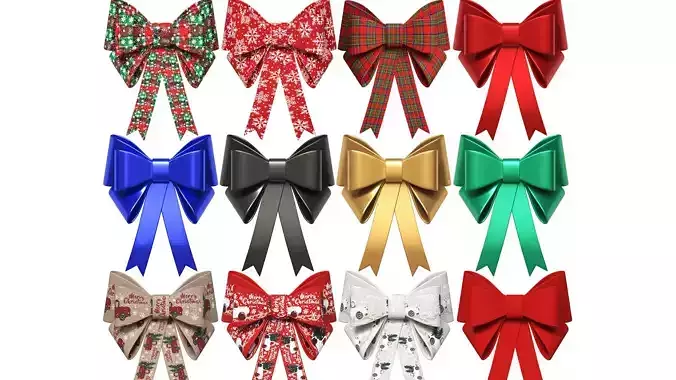 Christmas Bow Ribbon Collection 01 