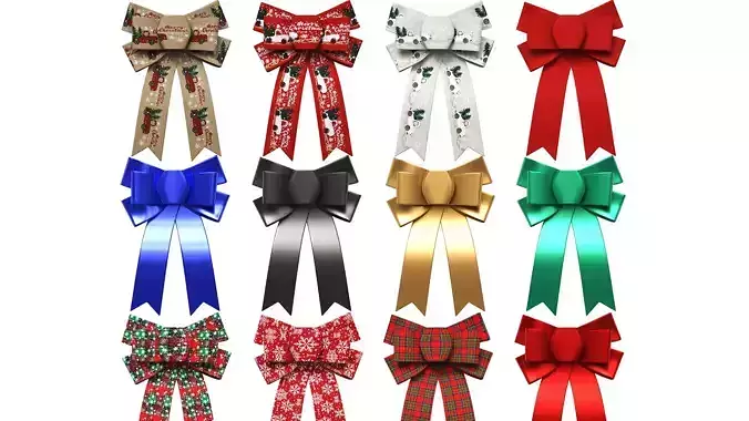 Christmas Bow Ribbon Collection 02