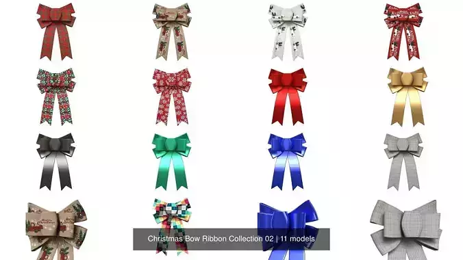 Christmas Bow Ribbon Collection 02