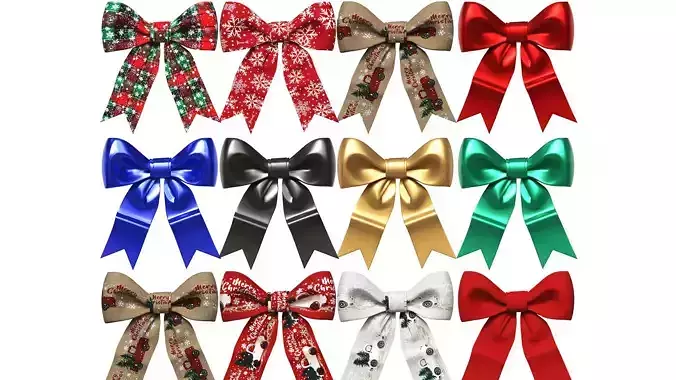 Christmas Bow Ribbon Collection 03 