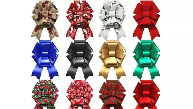 Christmas Bow Ribbon Collection 04 