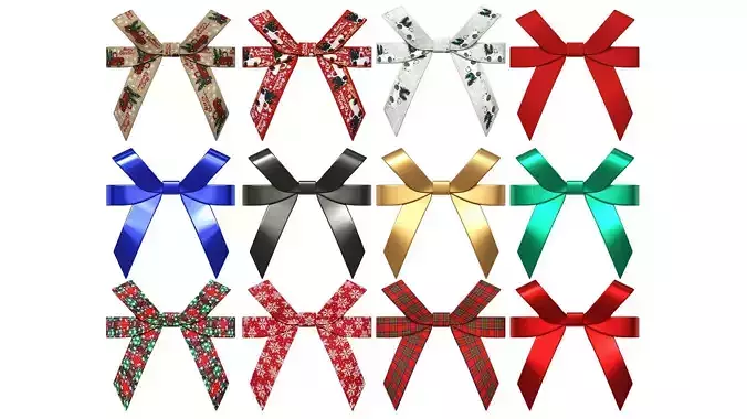 Christmas Bow Ribbon Collection 05 