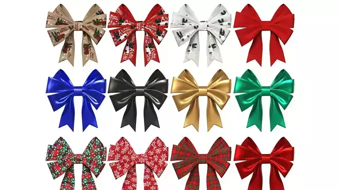 Christmas Bow Ribbon Collection 06 