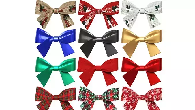 Christmas Bow Ribbon Collection 07 