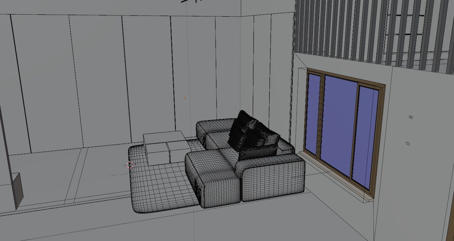 Cycles Render Modern House 3D Model With Interior 3D model_27