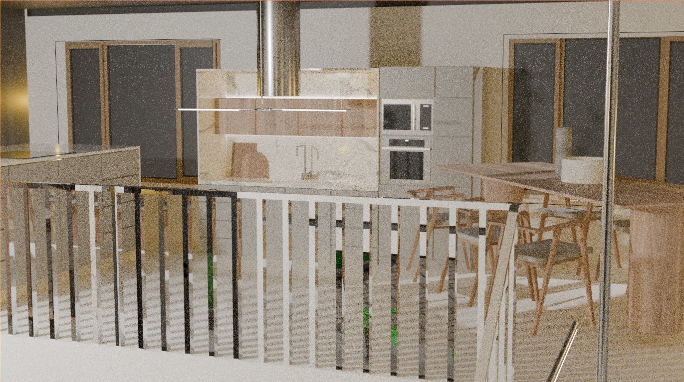 Cycles Render Modern House 3D Model With Interior 3D model_4