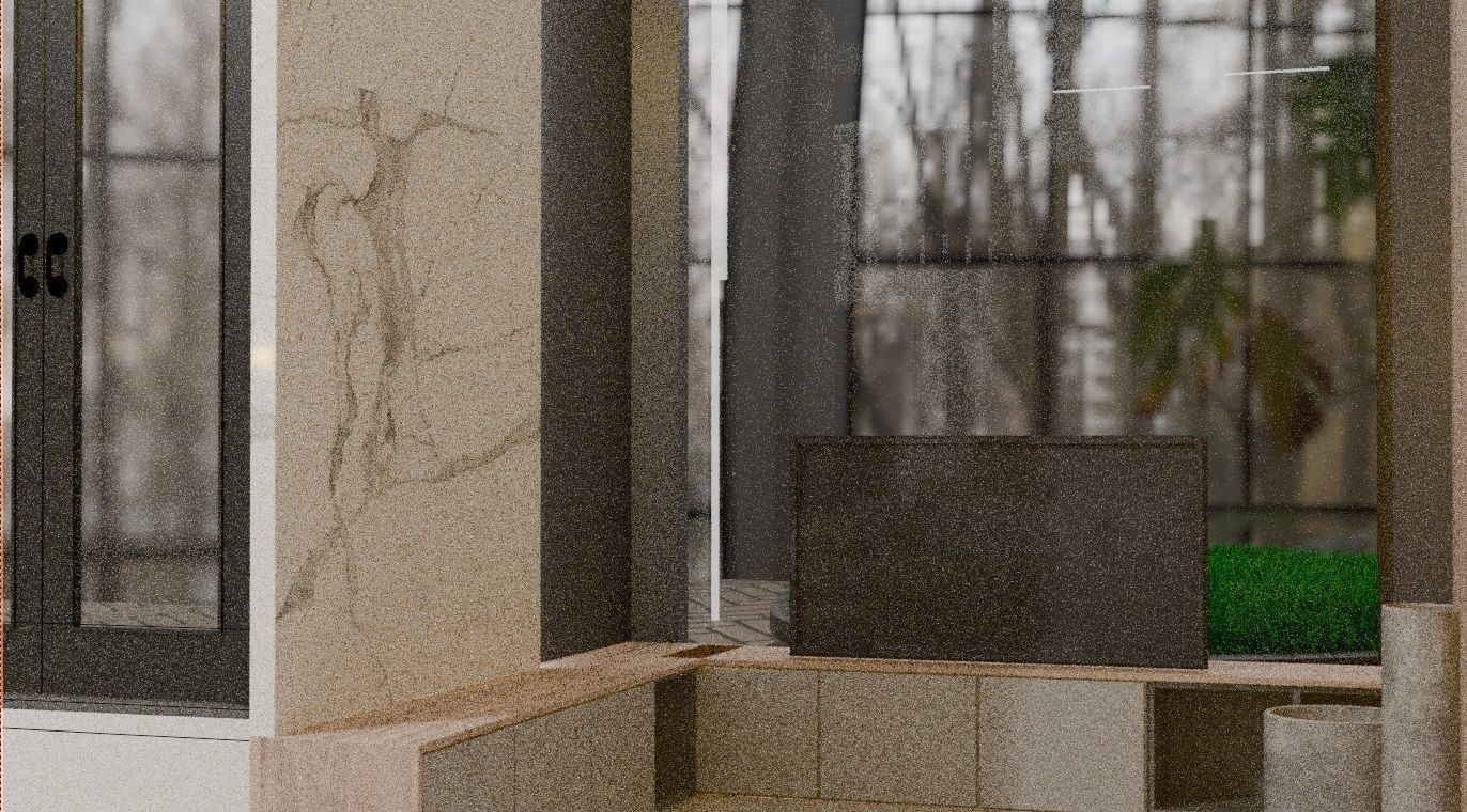 Cycles Render Modern House 3D Model With Interior 3D model_2