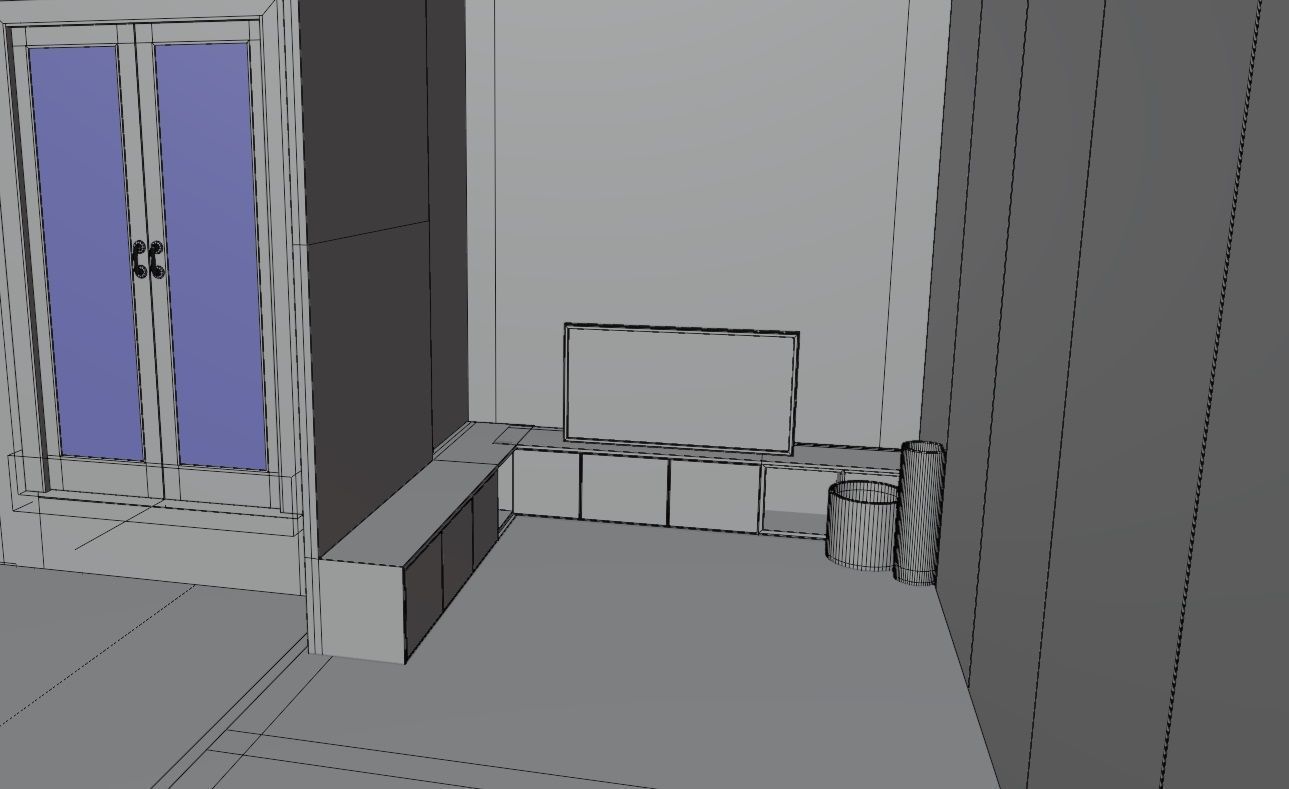 Cycles Render Modern House 3D Model With Interior 3D model_29