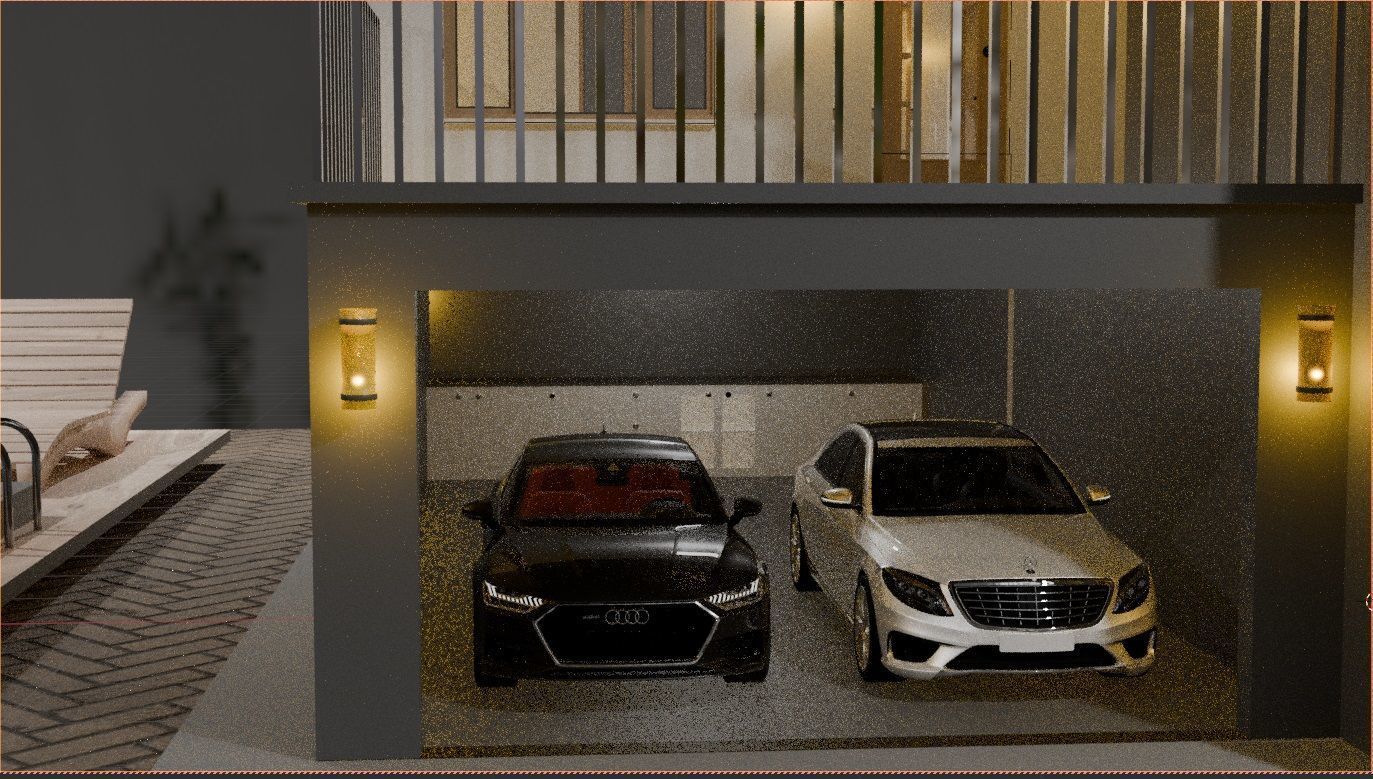 Cycles Render Modern House 3D Model With Interior 3D model_10