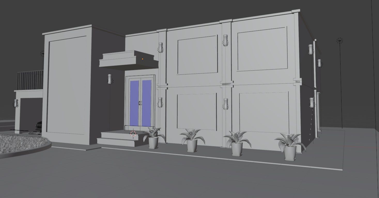 Cycles Render Modern House 3D Model With Interior 3D model_21