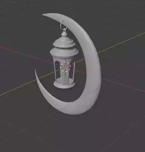 Lantern and moon Ramadan