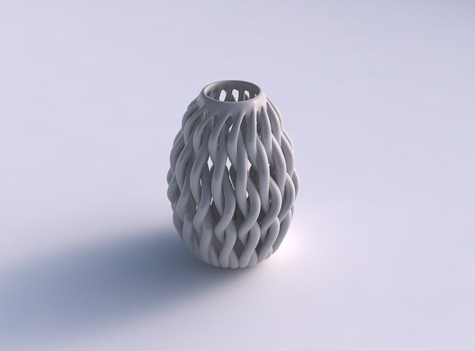 Vase taper with twisted muscle structure squeezed
