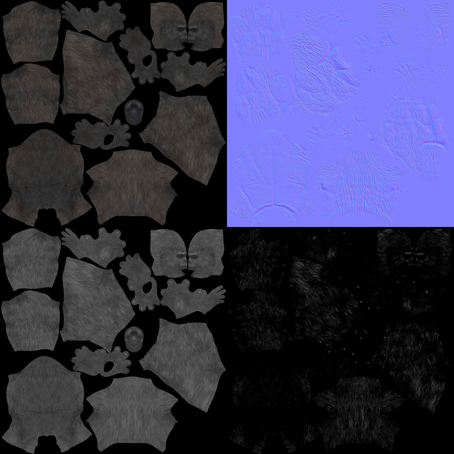 Gorilla 3D Model 3D model_25