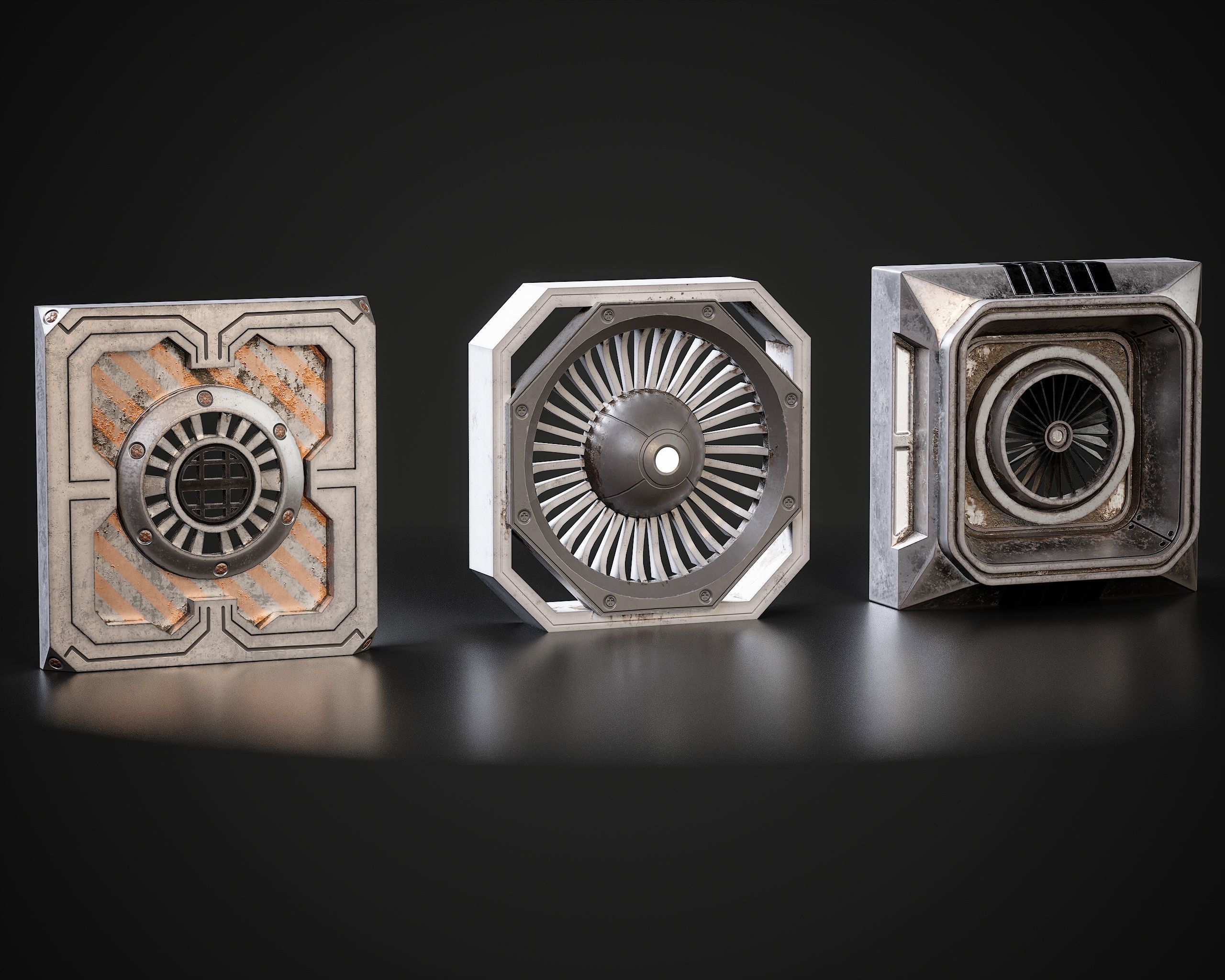 Sci-fi City Builder Low-poly 3D model_5