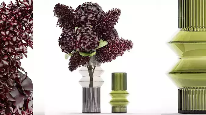 Bouquet Of Burgundy Red Flowers Hydrangea Lilac 449