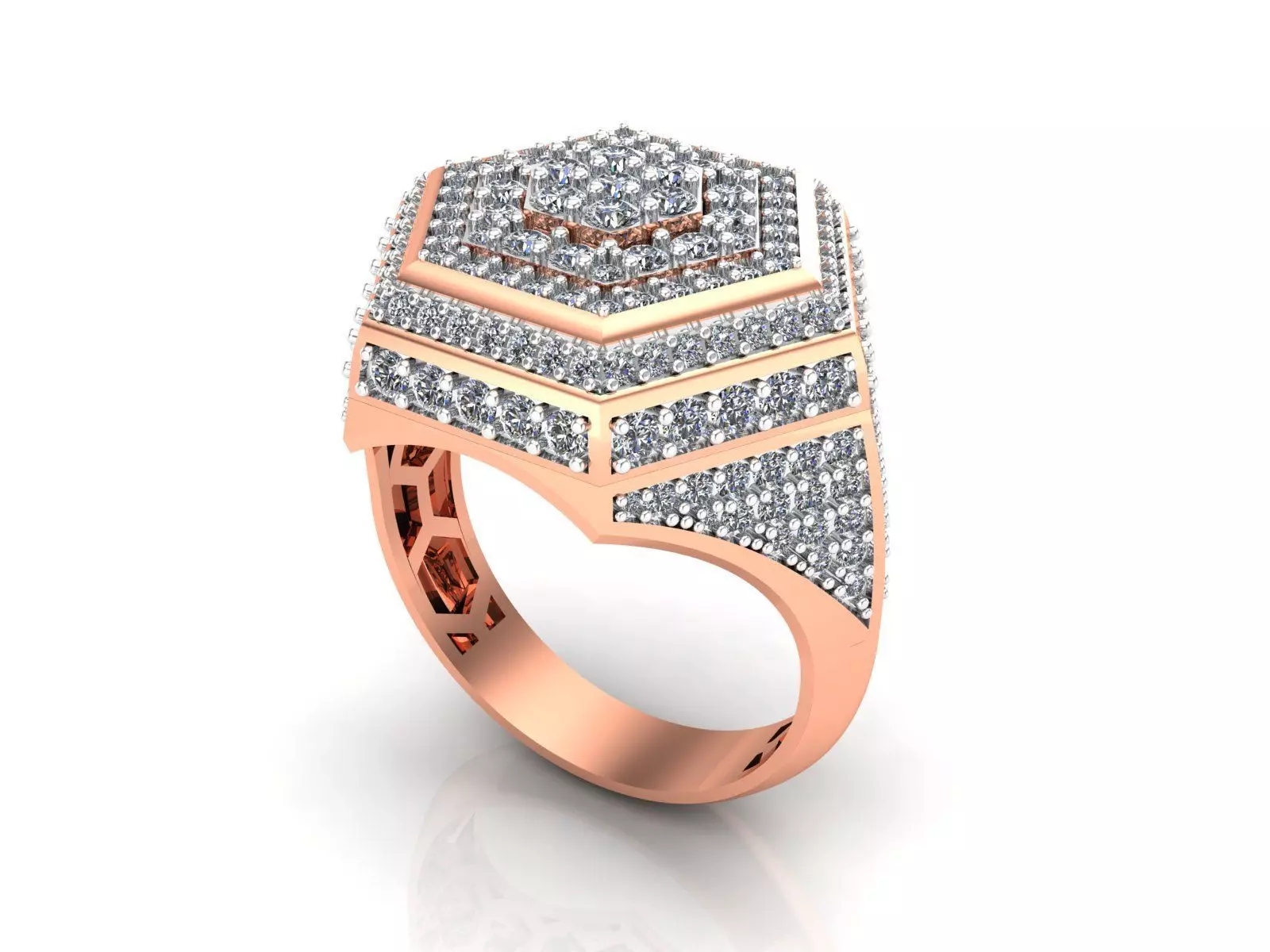 0206 - Hiphop Gents Ring 3D print model