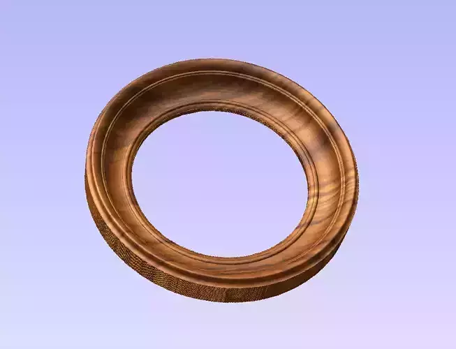 Round frame 3D carving model for CNC Router Artcam Aspire Cut3d