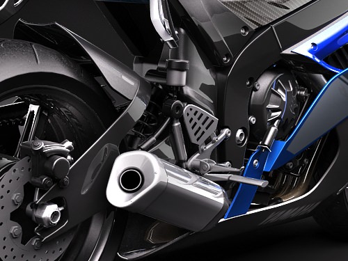 Yamaha r6 2009 3D model_3