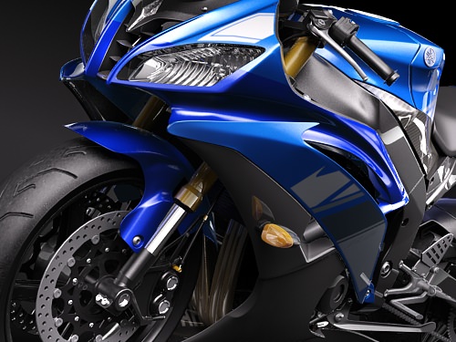 Yamaha r6 2009 3D model_2