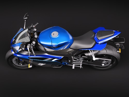 Yamaha r6 2009 3D model_7