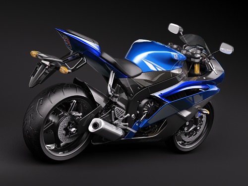 Yamaha r6 2009 3D model_4