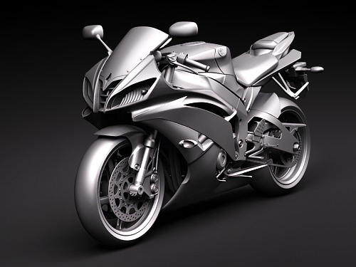 Yamaha r6 2009 3D model_8