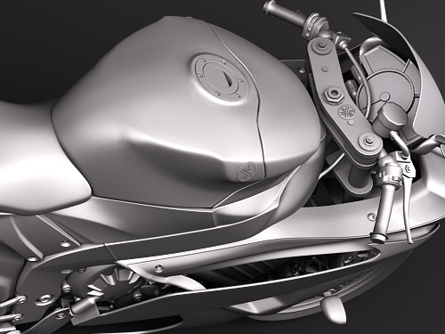 Yamaha r6 2009 3D model_10