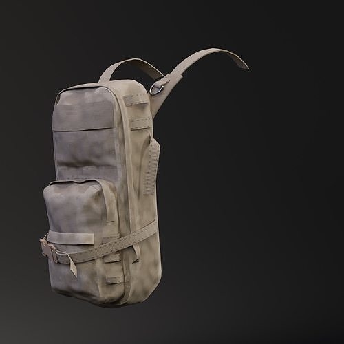 Tactical Assault Backpack Low-poly 3D model
