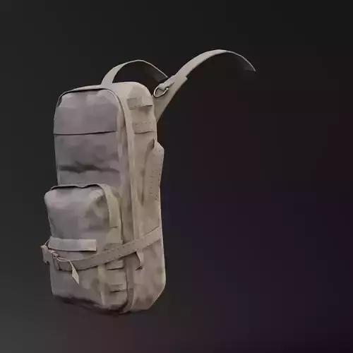 Tactical Assault Backpack Low-poly 3D model