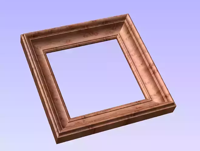 Square frame 3D carving model for CNC Router Artcam Aspire Cut3d