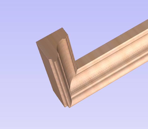 Rectangle frame carving model for CNC Router Artcam Aspire Cut3d 3D print model_7