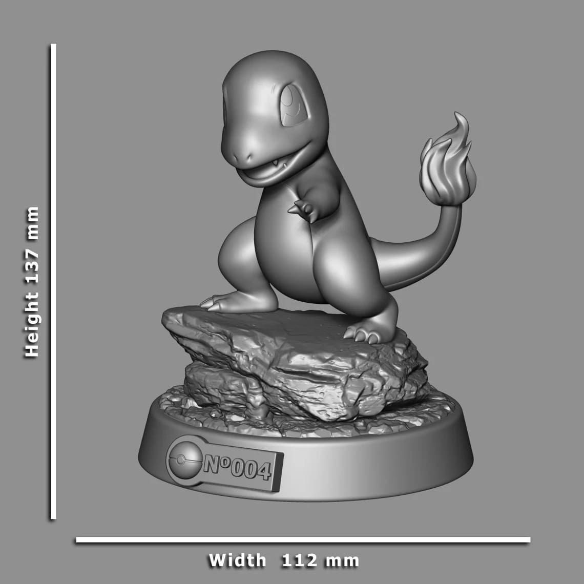 Charmander Pokemon 3D Model Ready to Print 3D print model_9