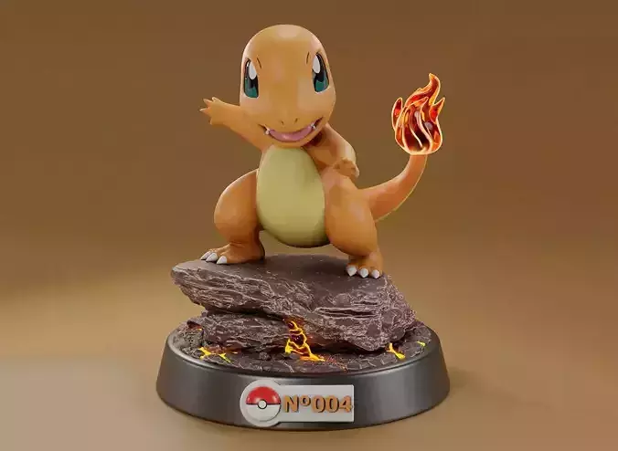 Charmander Pokemon 3D Model Ready to Print